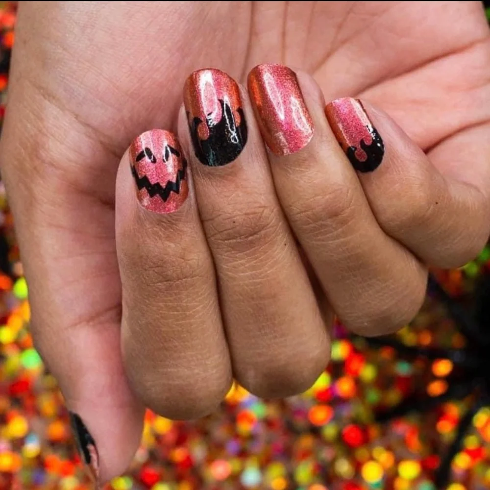 *Retired* Color Street: Hey Pumpkin | Halloween Orange Black Jack O’Lantern - Picture 5 of 16